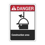 ANSI Danger Construction Area Sign - Graphic